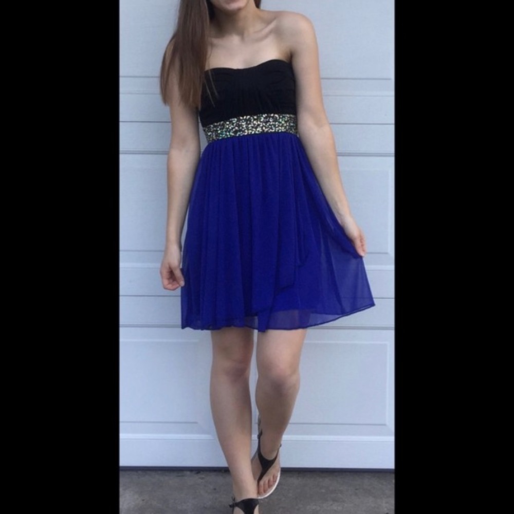 Blue/ Black Homecoming Dress
